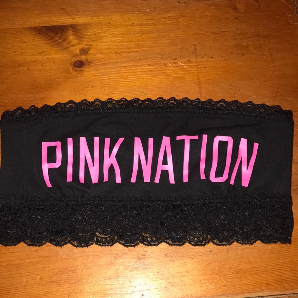 Pink by Victoria’s Secret black lace halter top